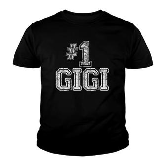 Mother's Day Gif - 1 Gigi - Number One Tee Youth T-shirt | Mazezy