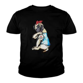 Mother's Day Gifts English Mastiff Tattoo I Love Mom Youth T-shirt | Mazezy