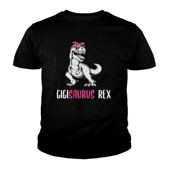 Mothers Day Grandma Gift Gigi Saurus Rex Gigisaurus Youth T-shirt - Thegiftio UK