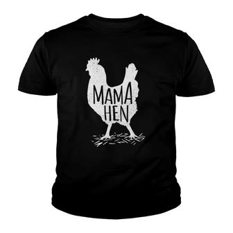 Mother's Day Mama Hen Chicken Gift Mom Farm Youth T-shirt | Mazezy