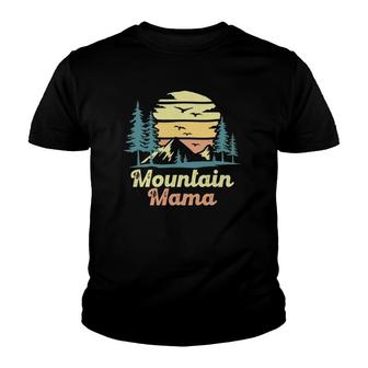 Mountain Mama Camping Hiking Mom Adventure Mothers Day Youth T-shirt | Mazezy
