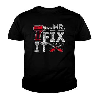 Mr Break It Mr Fix It Funny Dad & Son Matching Father's Day Youth T-shirt | Mazezy CA
