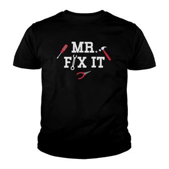 Mr Fix It Father's Day Hand Tools Papa Daddy  Youth T-shirt