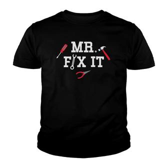 Mr Fix It Father's Day Hand Tools Papa Daddy Youth T-shirt | Mazezy CA