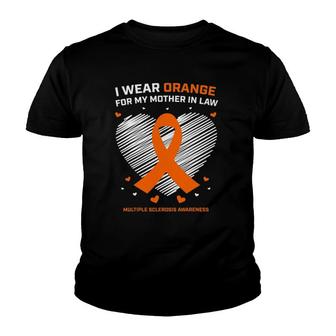 Ms Gifts Apparel Mother In Law Multiple Sclerosis Awareness Youth T-shirt - Thegiftio UK