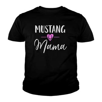 Mustang Horse Mama Youth T-shirt | Mazezy DE