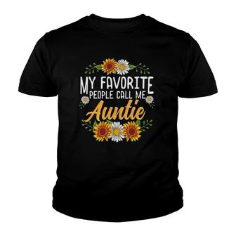 My Favorite People Call Me Auntie Mothers Day Gifts Youth T-shirt | Mazezy UK