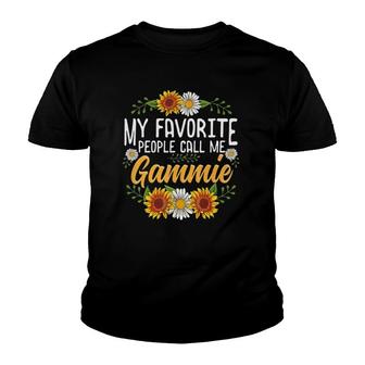 My Favorite People Call Me Gammie Mothers Day Gifts Youth T-shirt | Mazezy