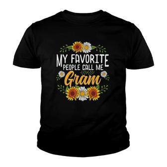 My Favorite People Call Me Gram Mother's Day Gifts Youth T-shirt | Mazezy
