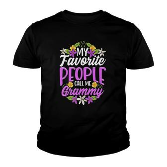 My Favorite People Call Me Grammy Floral Mothers Day Gifts Youth T-shirt