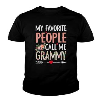 My Favorite People Call Me Grammy Mother's Day Gift Youth T-shirt | Mazezy