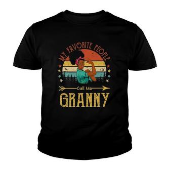 My Favorite People Call Me Granny Mother's Day Vintage Youth T-shirt | Mazezy