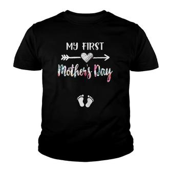 My First Mothers Day Pregnancy Announcemen Mom Youth T-shirt | Mazezy