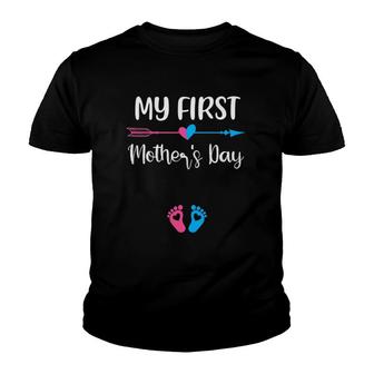 My First Mother's Day Pregnancy Announcement Youth T-shirt | Mazezy