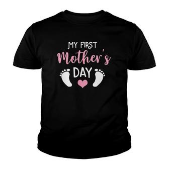 My First Mother's Day Pregnancy For New Moms Youth T-shirt | Mazezy