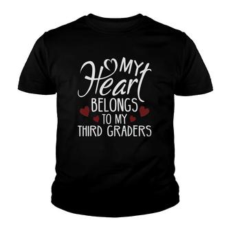 My Heart Belongs To My Third Graders Youth T-shirt | Mazezy