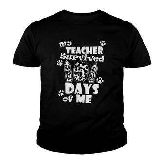 My Teacher Survived 101 Days Of Me School Dalmatian Dog Youth T-shirt | Mazezy