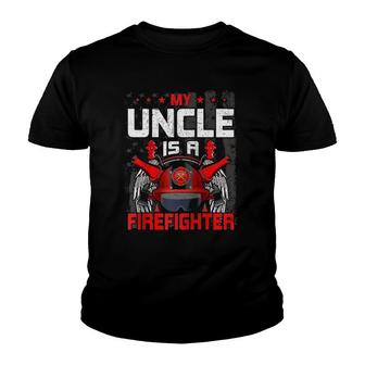 My Uncle Is A Firefighter Uncle Raglan Baseball Tee Youth T-shirt | Mazezy