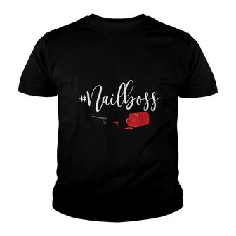 Nail Boss Nail Tech Polish Youth T-shirt | Mazezy