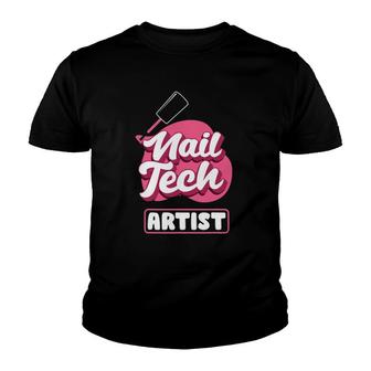 Nail Polish Pedicurist Manicurist Nail Tech Artists Youth T-shirt | Mazezy