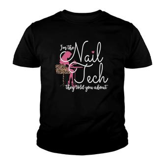 Nail Tech Artist Nail Technician Pedicurist Manicurist Youth T-shirt | Mazezy