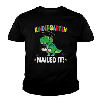 Nailed It Kindergartenrex Class Of 2021 Graduation Dino Youth T-shirt | Mazezy