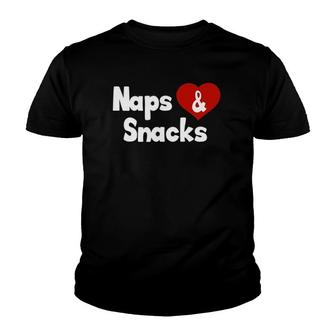 Naps And Snacks Funny Youth T-shirt - Thegiftio UK