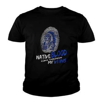Native Blood Runs Through My Veins V2 Youth T-shirt - Thegiftio UK