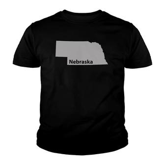 Nebraska Map Home State Pride Gift Youth T-shirt | Mazezy