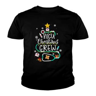 Neonatal Nurse Nicu Techs Secretary Nicu Christmas Crew Youth T-shirt | Mazezy