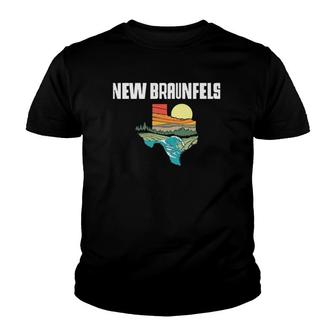 New Braunfels Texas Outdoors Vintage Nature Retro Graphic Youth T-shirt | Mazezy