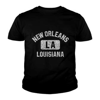 New Orleans Louisiana Gym Style Youth T-shirt | Mazezy