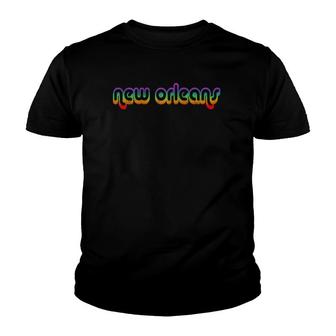 New Orleans Vintage Retro Louisiana Graphic Pride Tees Gifts Raglan Baseball Tee Youth T-shirt | Mazezy