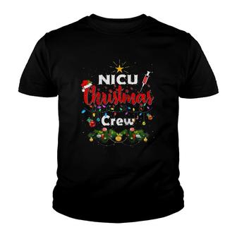 Nicu Nurse Crew Christmas Icu Neonatal Nursing Gift Raglan Baseball Tee Youth T-shirt | Mazezy