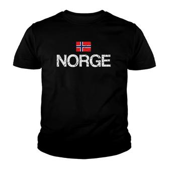 Norge Norway Norwegian Flag Youth T-shirt | Mazezy