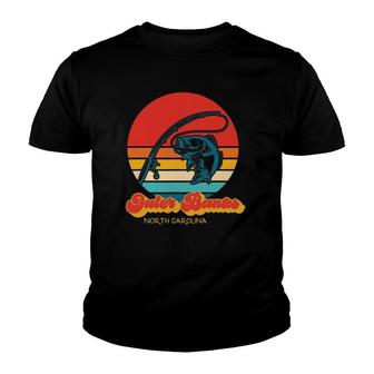 North Carolina Walleye Fish Retro Obx Outer Banks Fishing Youth T-shirt | Mazezy