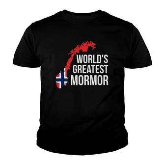 Norwegian Grandmother - Mormor Norway Flag Youth T-shirt - Thegiftio UK