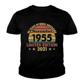 November 1955 66Th Year Old Birthday Retro Youth T-shirt | Mazezy