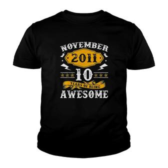 November 2011 10Th Birthday 10 Years Old Classic Youth T-shirt | Mazezy