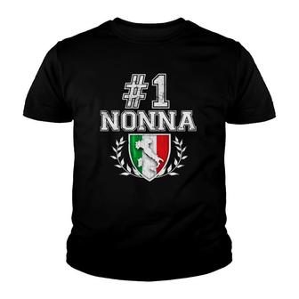 Number One Nonna Italian Grandmother Youth T-shirt | Mazezy