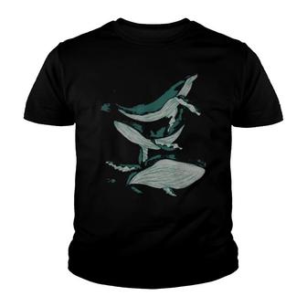 Ocean Mammal Sea Creature Animal Whale Whale Youth T-shirt | Mazezy