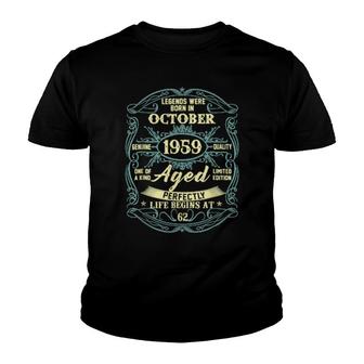 October 1959 62Nd Birthday 62 Year Old Youth T-shirt | Mazezy