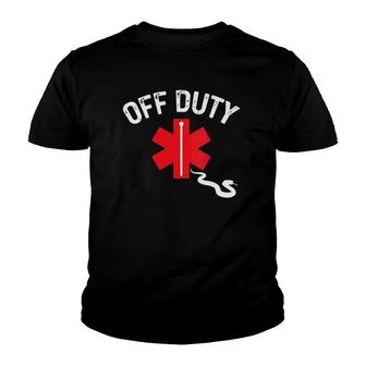 Off Duty Snake Paramedic Funny Nurse Ems First Responder Youth T-shirt | Mazezy