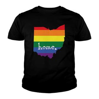 Ohio Gay Pride Tee - Lgbt Rainbow Home State Youth T-shirt | Mazezy