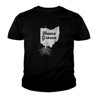 Ohio Home Grown Roots Oh State Pride Youth T-shirt | Mazezy