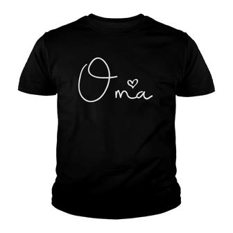 Oma Heart For Women Grandma Christmas Mother's Day Birthday Youth T-shirt | Mazezy