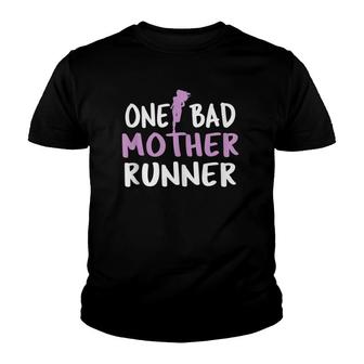One Bad Mother Runner - Mother's Day Marathon 5K Youth T-shirt | Mazezy