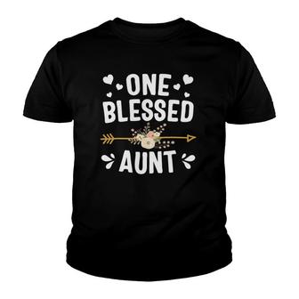 One Blessed Aunt Cute Mothers Day Gifts Youth T-shirt