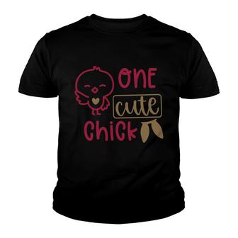 One Cute Chick Black Youth T-shirt | Mazezy