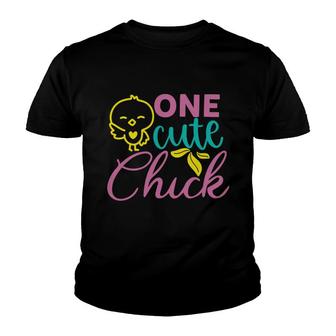One Cute Chick Pink Youth T-shirt | Mazezy